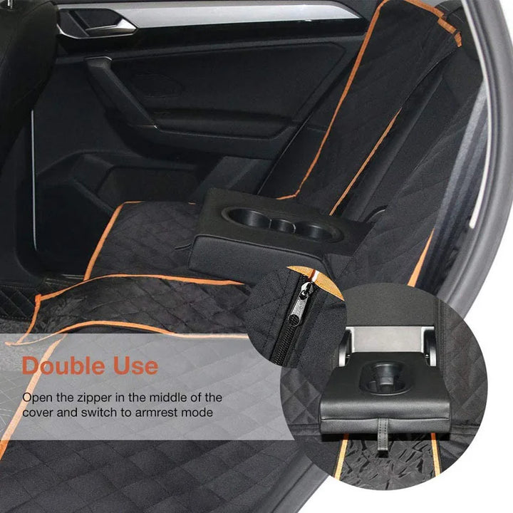 Funda para asiento de coche para perros: cojín trasero impermeable para mascotas