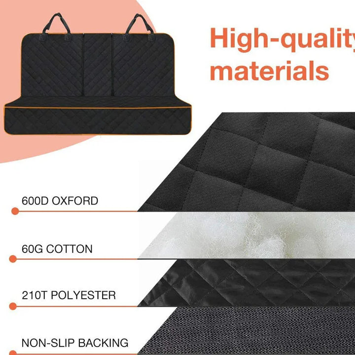 Funda para asiento de coche para perros: cojín trasero impermeable para mascotas
