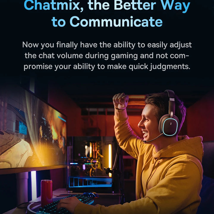 Auriculares inalámbricos para juegos Baseus GH02 - RGB y Bluetooth 5.3