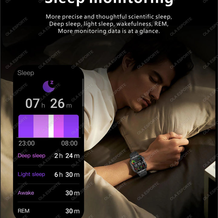 Reloj inteligente para exteriores 2024 con monitor de actividad física y llamadas Bluetooth.