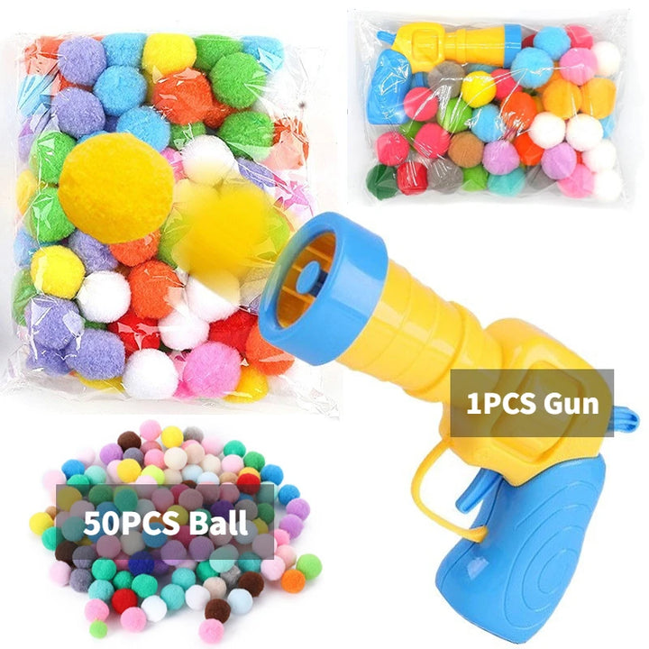 Juguete interactivo para gatos: lanzador de pelotas de peluche para jugar en interiores.