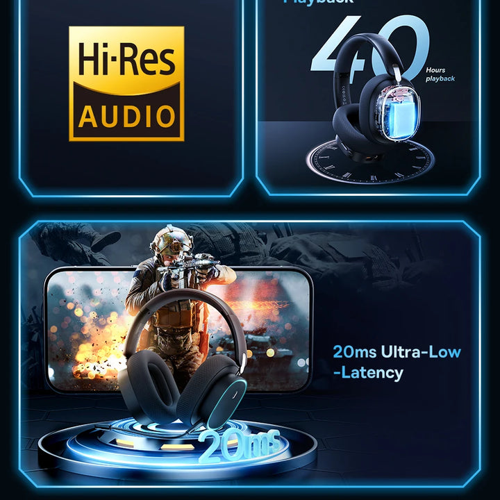 Auriculares inalámbricos para juegos Baseus GH02 - RGB y Bluetooth 5.3