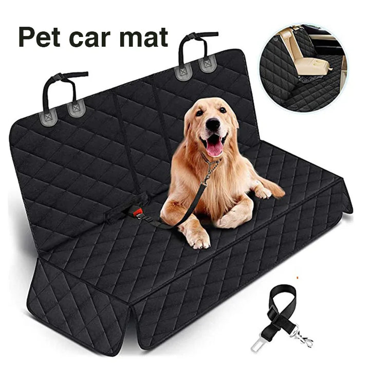 Funda para asiento de coche para perros: cojín trasero impermeable para mascotas