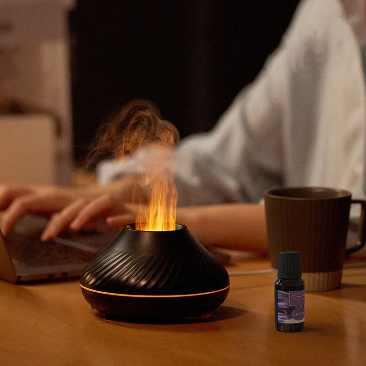 Difusor de aroma de llama Lanwang: crea un ambiente acogedor.