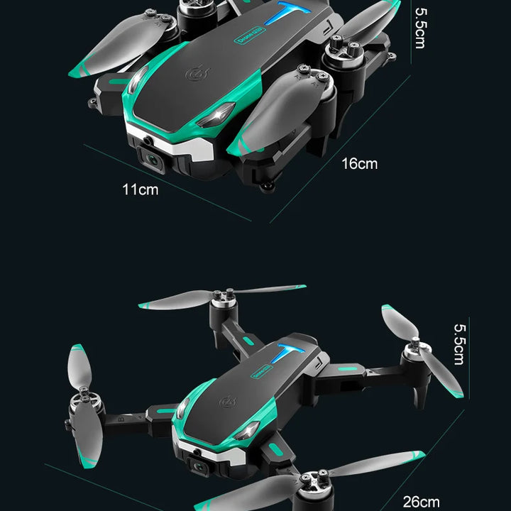 Dron Tesla 8K con GPS y sistema de evitación de obstáculos.