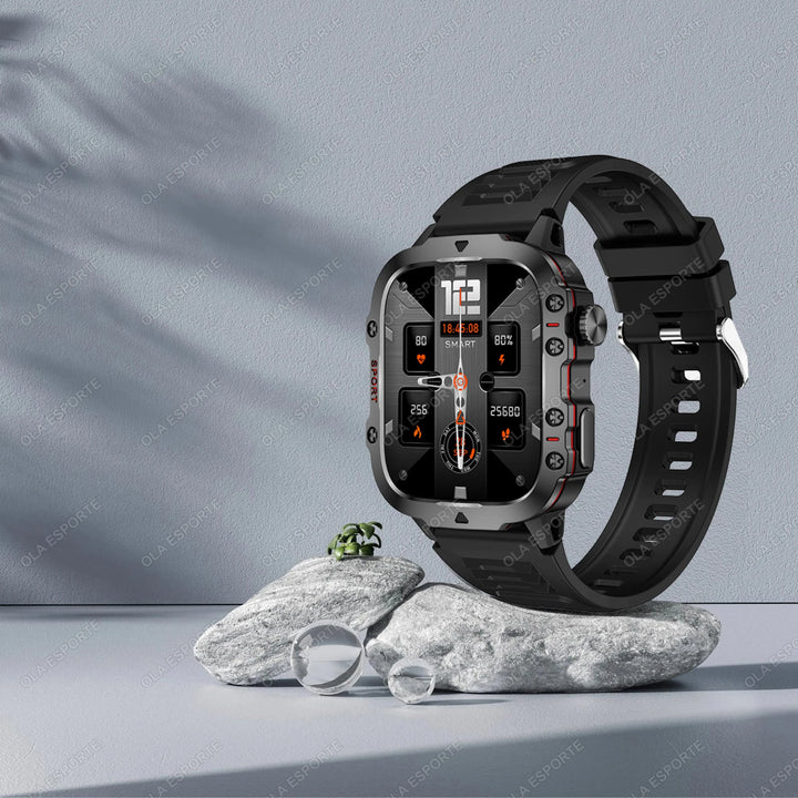 Reloj inteligente para exteriores 2024 con monitor de actividad física y llamadas Bluetooth.