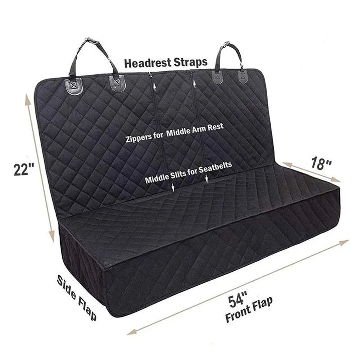 Funda para asiento de coche para perros: cojín trasero impermeable para mascotas