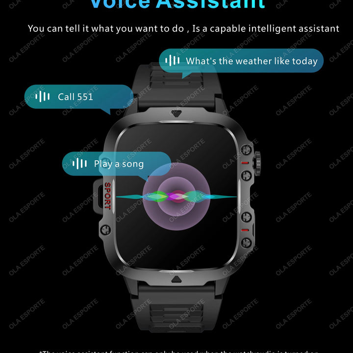 Reloj inteligente para exteriores 2024 con monitor de actividad física y llamadas Bluetooth.