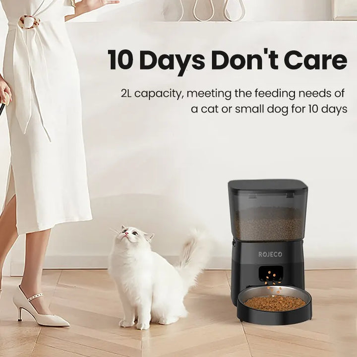 Comedero automático para perros y gatos ROJECO - Control inteligente