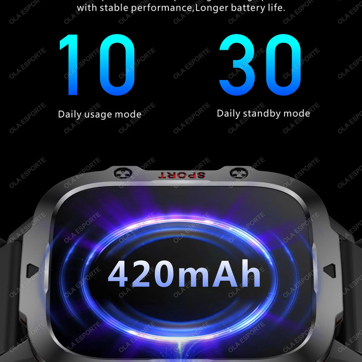 Reloj inteligente para exteriores 2024 con monitor de actividad física y llamadas Bluetooth.