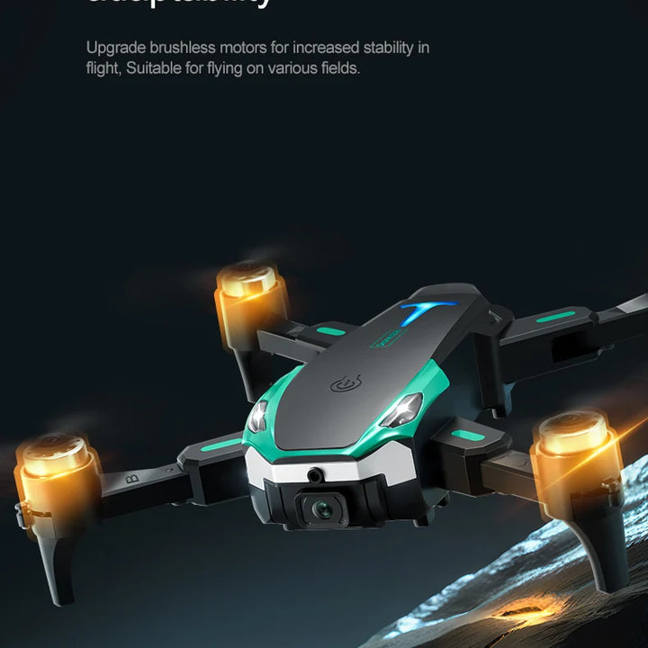 Dron Tesla 8K con GPS y sistema de evitación de obstáculos.