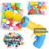 Juguete interactivo para gatos: lanzador de pelotas de peluche para jugar en interiores.
