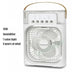 Enfriador de aire portátil 3 en 1, humidificador y luz nocturna LED.