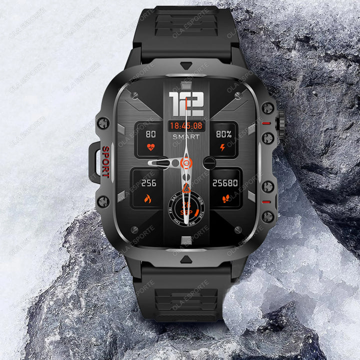 Reloj inteligente para exteriores 2024 con monitor de actividad física y llamadas Bluetooth.
